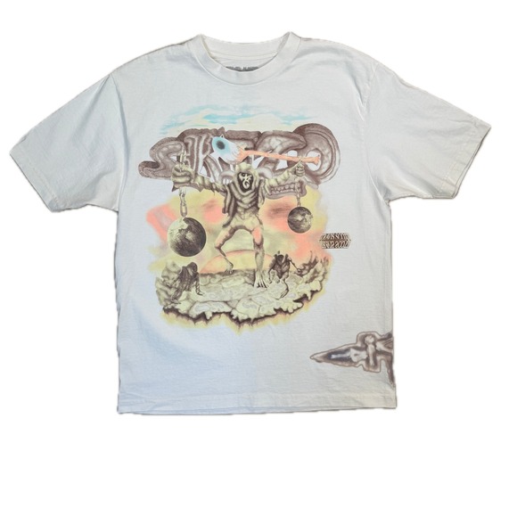 Travis Scott Circus Maximus 2024 Australia Tour Tee White Large DEADSTOCK - Picture 2 of 8